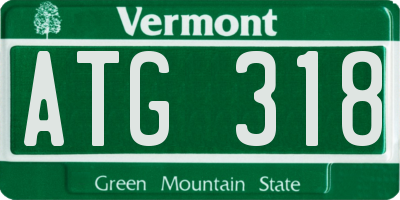 VT license plate ATG318