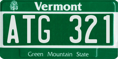 VT license plate ATG321