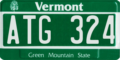 VT license plate ATG324