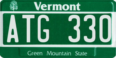 VT license plate ATG330
