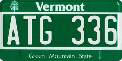 VT license plate ATG336