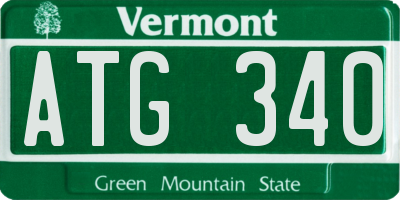 VT license plate ATG340