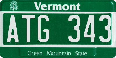 VT license plate ATG343