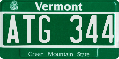 VT license plate ATG344