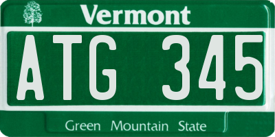 VT license plate ATG345