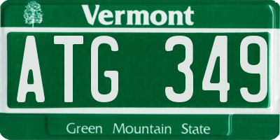 VT license plate ATG349