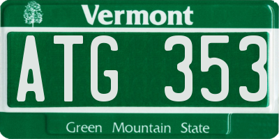 VT license plate ATG353
