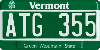 VT license plate ATG355