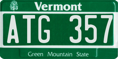 VT license plate ATG357