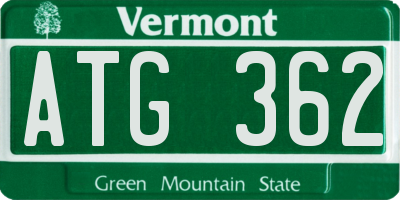 VT license plate ATG362
