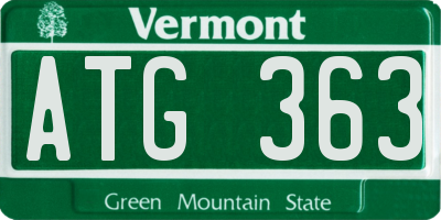 VT license plate ATG363