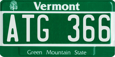 VT license plate ATG366