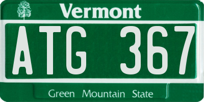 VT license plate ATG367