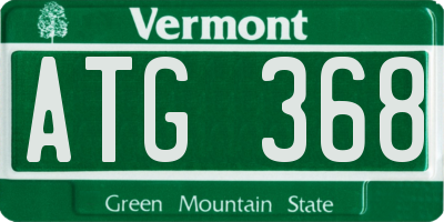 VT license plate ATG368
