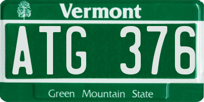 VT license plate ATG376