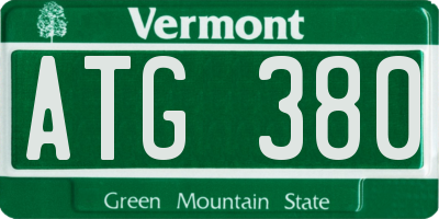 VT license plate ATG380