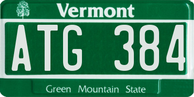 VT license plate ATG384