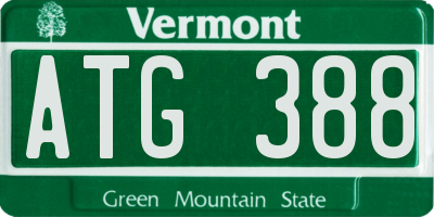 VT license plate ATG388