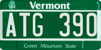 VT license plate ATG390