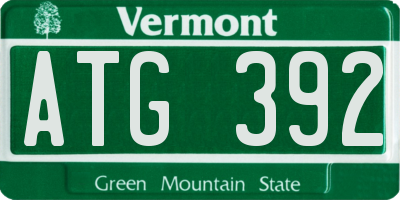 VT license plate ATG392