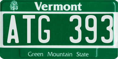 VT license plate ATG393