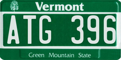 VT license plate ATG396