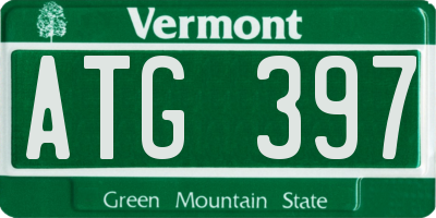 VT license plate ATG397