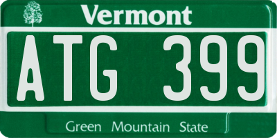 VT license plate ATG399