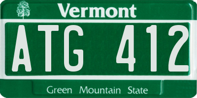 VT license plate ATG412