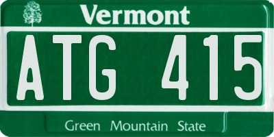 VT license plate ATG415