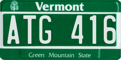 VT license plate ATG416