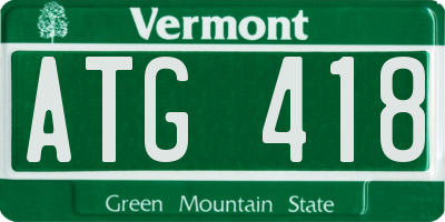 VT license plate ATG418