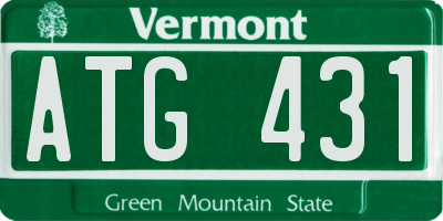 VT license plate ATG431