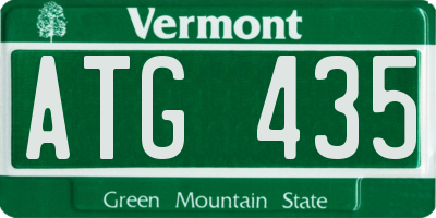 VT license plate ATG435
