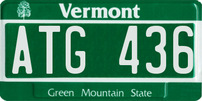 VT license plate ATG436
