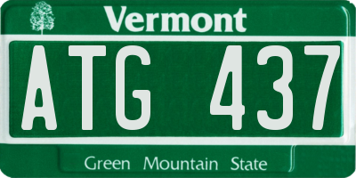VT license plate ATG437