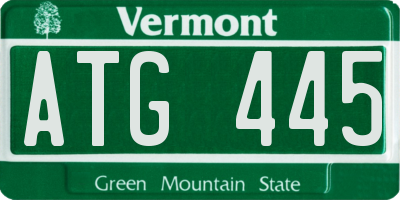VT license plate ATG445