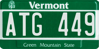 VT license plate ATG449