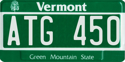 VT license plate ATG450