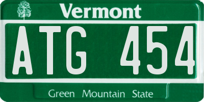 VT license plate ATG454