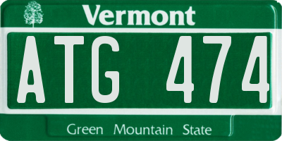 VT license plate ATG474