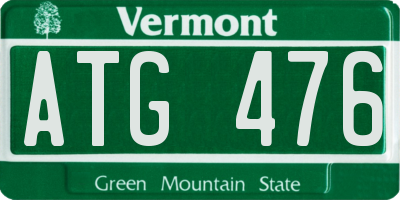 VT license plate ATG476