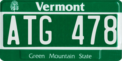 VT license plate ATG478