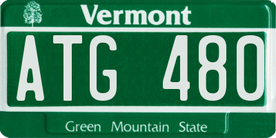 VT license plate ATG480