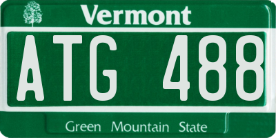 VT license plate ATG488
