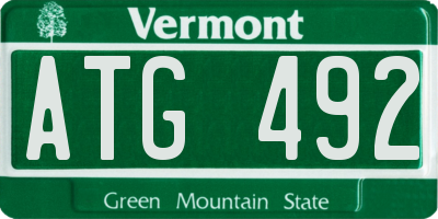 VT license plate ATG492