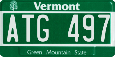 VT license plate ATG497
