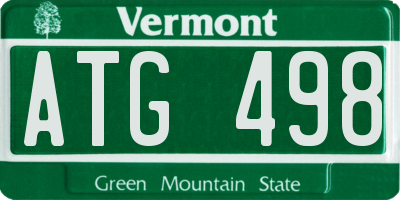 VT license plate ATG498