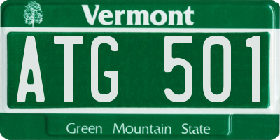 VT license plate ATG501