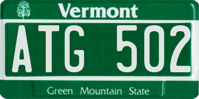 VT license plate ATG502